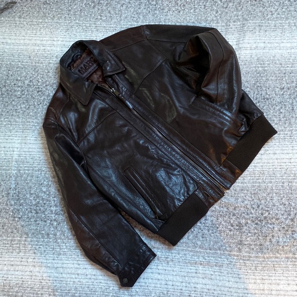 Marc New York Other - Classic leather Marc New York zip jacket